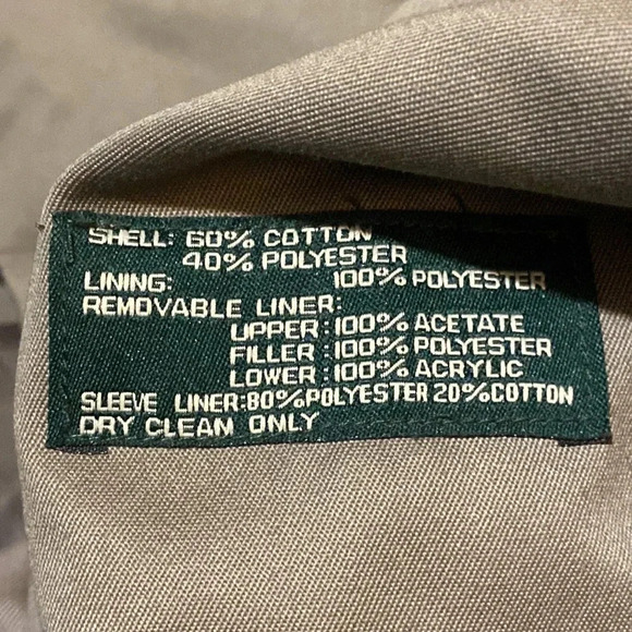 Lauren Ralph Lauren Trench Coat Size 48R Removeable Collar Belted - Picture 3 of 6